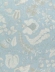 THIBAUT CURTAIN FABRIC DESIGN “Macbeth” 2.95 METRE AQUA 100% LINEN CHESTNUT HILL