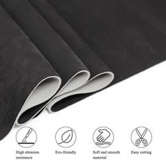 Black Suede Headliner Fabric with Foam Backing for Car, Truck, SUV, RV – 96″x60″