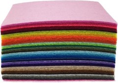 Vibrant Assorted Felt Fabric Sheets – 44PCS 4×4 Inches for Versatile Crafts
