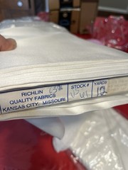 White Silky Satin Polyester Fabric 60″ W x 41″ Richlin Fabrics KCMO