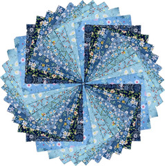 8″X 8″ 50 PCS 100% Cotton Floral Fabric Squares Bundles Quilting Supplies for Se