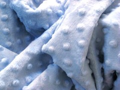 LIGHT BLUE MINKY CUDDLE DIMPLE DOT PLUSH SEW QUILT CRAFT FABRIC BTY & PRECUTS