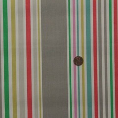 P KAUFMANN NAUTICAL STRIPE ZINC GREEN PINK RED MULTIUSE FABRIC BY YARD 54″W