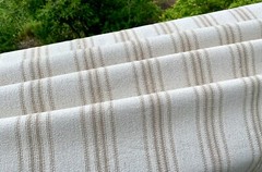 Grain Sack Fabric by the Yard, Ticking Fabric, French Country, Cottage Farmhouse