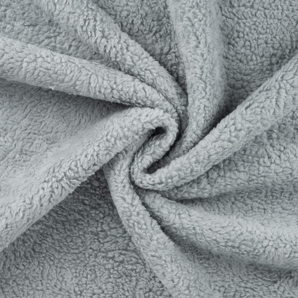 Cotton Teddy Sherpa Fleece Fabric Material – GREYISH BLUE