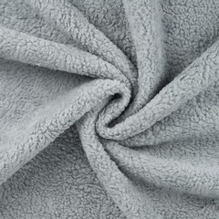 Cotton Teddy Sherpa Fleece Fabric Material – GREYISH BLUE