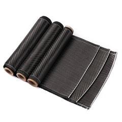 5/10 FT x 8” Real Carbon Fiber Fabric Cloth Roll 3k 200gsm Twill Weave Black