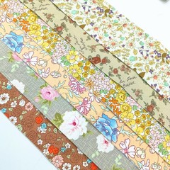 84 PCS Brown Jelly Roll Fabric Strips 2.6 Inch Precut Cotton Floral Bundle