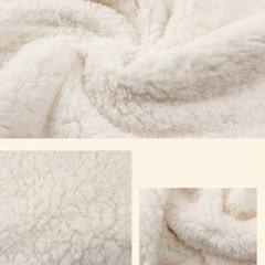 Faux Sherpa Fleece Fabric Thick Thermal Blanket Coat Jacket Lining Material Trim