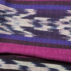Guatemalan Fabric Icot 18 Inches Wide By 36 Inches Long Blue White Purple Hand W