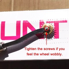 RJWKAZ Perfect 4mm Pattern Wheel Needle Point Tracing Sewing black