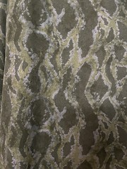 Linen Rayon Blend Snakeskin Or Python Gray/Blue Tone Fabric 1.5 Yards 55 ” Wide
