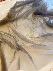 Floral Fabric 4pc Lot, Premium Tulle, Organza, 3D & Pleated Chiffon 8+Yds