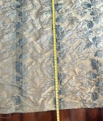 56” X 102” Fabric Remnant Floral Damask Craft Projects Blue Gold Ombre
