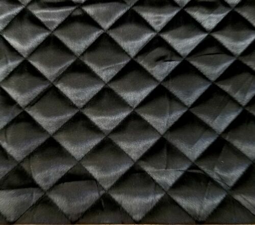 satin Quilted Polyester Batting Fabric – BLACK – 58″/60″ Width Sold By The Yard