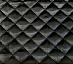satin Quilted Polyester Batting Fabric – BLACK – 58″/60″ Width Sold By The Yard