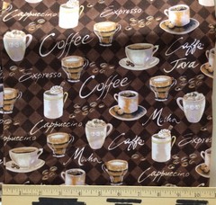 Coffee Bean Fabric – 1 yard New
