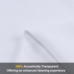 1 Yard White Speaker Grill Cloth Fabric Acoustically Transparent 36″ x 54″