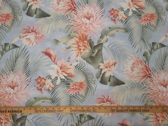 Tommy Bahama HARBOR ISLAND SEAMIST Pink Blue Tropical Floral Drapery Uph Fabric