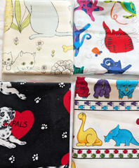 Lot of 24 Fat Quarters Novelty Fun Prints Cotton Fabric All Different by GH2