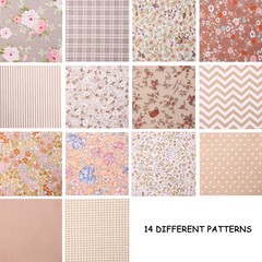 14pcs Cotton Fat Quarters Fabric Bundles 18×22 inch for Quilting, Sewing, Pat…