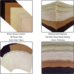 Soft Felt Sheets, 8X12 Inches Assorted Craft Felt Fabric, 1.4Mm Thick Felt Squar