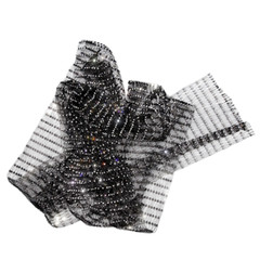 Crystal Fishing Net Mesh Fabric Diamante Hollow Out for Dress Top Bag By Meyer