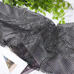 Rhinestones Mesh Fabric Crystal Bling Shiny Stretch Sparkling