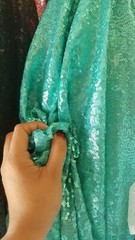 Aqua Sequin Matte on Mesh Fabric Sold by TheYard Sequin Dress Decoration Draping
