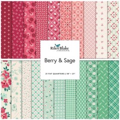 Berry & Sage By Lori Holt For Riley Blake Fat Quarter Bundle 21 Pc