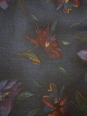 2 .5 Yds Cotton Fabric Floral On Navy One World 2000 Maywood Studio 44” Wide