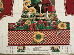 The Kesslers CONCORD’S AMERICAN HOMESTEAD VEST Fabric Panel USA Farm Cow Barn