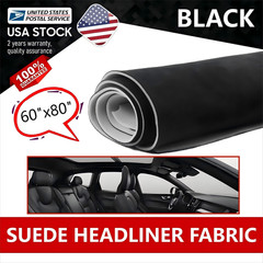 3MM Black Suede Headliner Fabric 60″x80″ Foam Backed for Car Inner Roof Repair