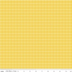 1/4 Yard 9”x42” Riley Blake Small Gingham 1/8″ Check Mustard Yellow Quilt Cotton
