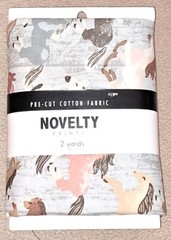 NOVELTY PRINTS PRE CUT COTTON FABRIC 2 yards HORSE’S RUNNING 🐎 NEW