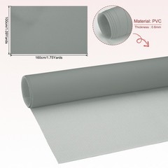 63×39.4in Faux Leather Sheets, Faux Leather Fabric Vinyl PVC, Light Gray