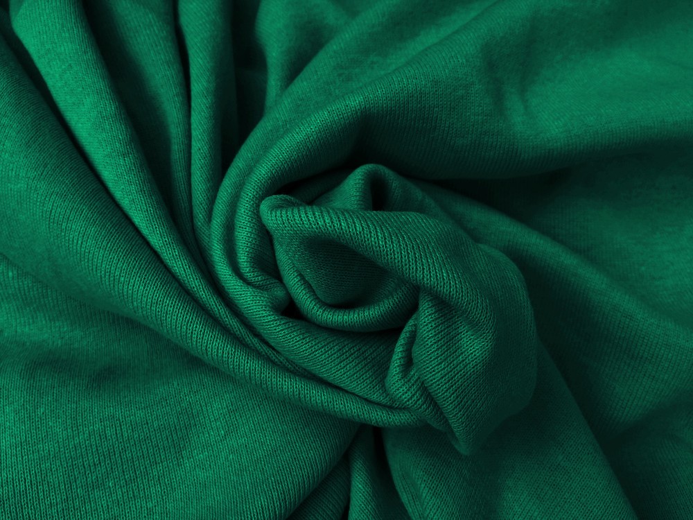 Rib 1×1 Knit Cotton Fabric Tubular by the Yard – Jade