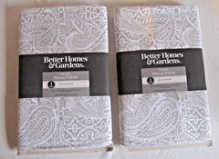 Better Homes & Gardens Precut Fabric 4 Yards Paisley Gray NEW 100% Cotton 2 Pkg