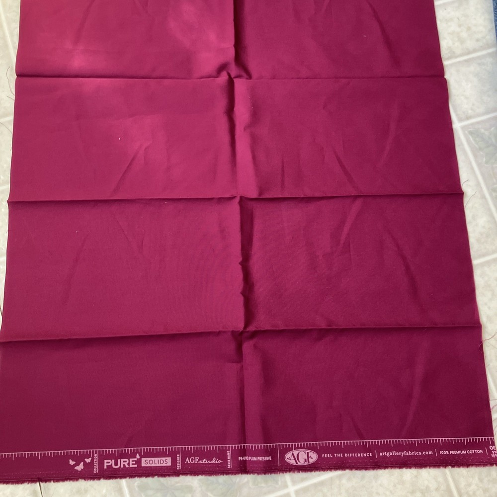 Fat Quarter AGF Art Gallery Fabrics pure solids pe-493 100% cotton Plum Preserve