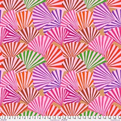 NEW! KAFFE FASSETT FANFARE GP211 RED COTTON FABRIC 1/2 YARD