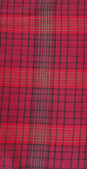 Red to Dark Red Check Fabric, by the Yard, Homespun