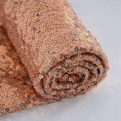 Glitz Sequin Fabric / 3mm Sequin on Poly Mesh 51/52″ Wide Sold BTY – Rose Gold