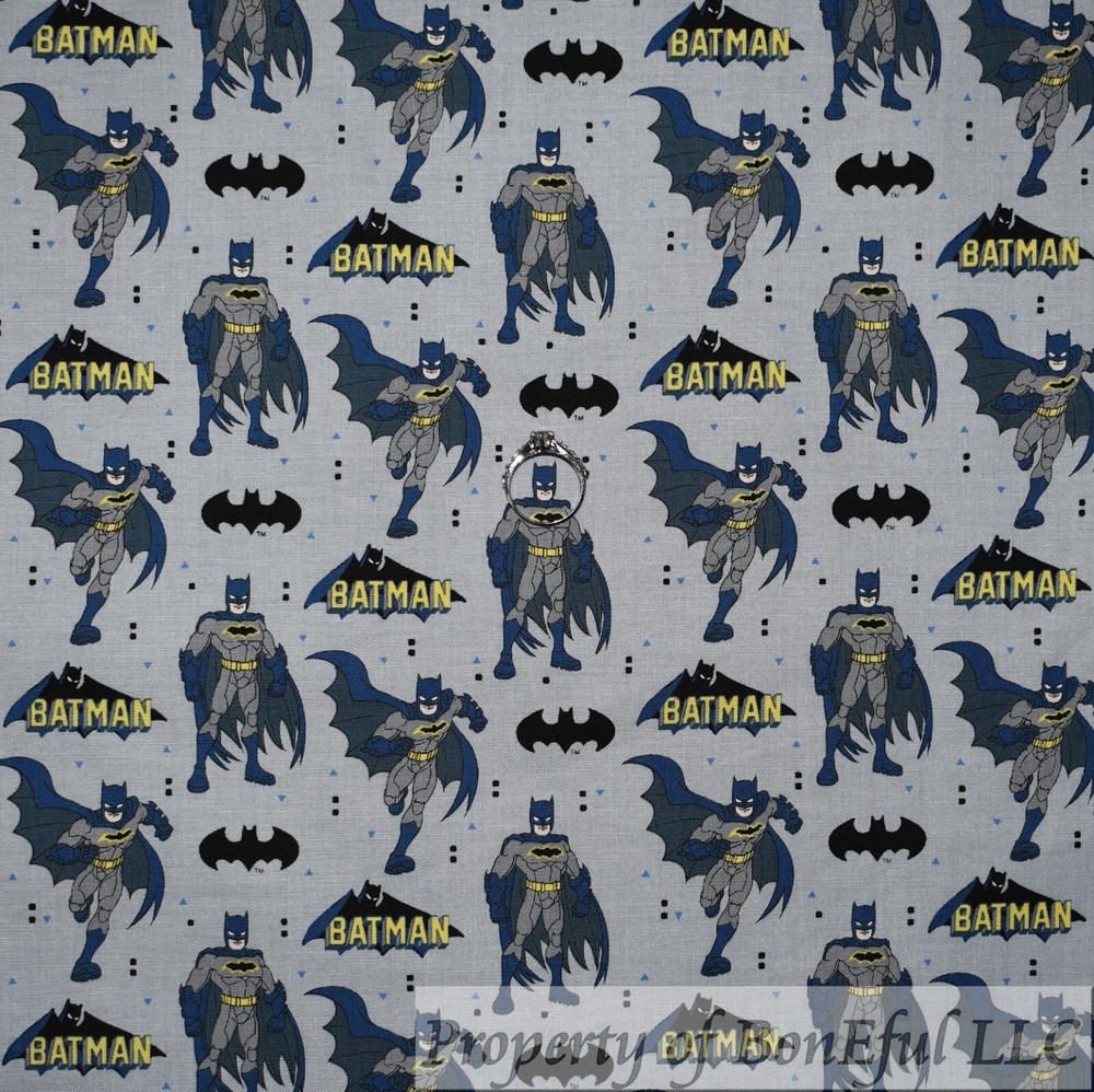 BonEful Fabric FQ Cotton Quilt Batman Marvel Comic Super Hero Movie Boy Print US