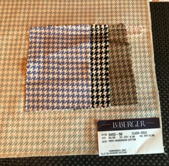 B BERGER Houndstooth in Celadon/Bisque 13″ – 26 1/4″ Woven Fabric Samples
