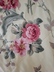 RICHLOOM Platinum Collection Ornate Roses Floral Pink Yellow Sage Large 216″+