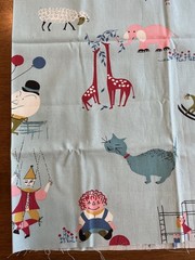 FABRIC / yardage lot CHILD JUVENILE theme bear car dog elephant , children play