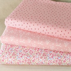 12 DIY Sewing Crafts Pink Floral Cotton Quilting Fabric Squares Bundle Scraps