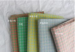 164cm width Yarn Dyed Check Gingham Cotton Fabric made in Korea by the Yard