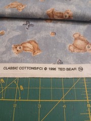 Vintage 1996 Classic Cottons Ted Bear Teddy Bears Fabric – 100% Cotton Quilting