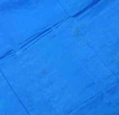 Sushila Vintage Turquoise Woven Sari Remnant Scrap Pure Silk 5YD Craft Fabric